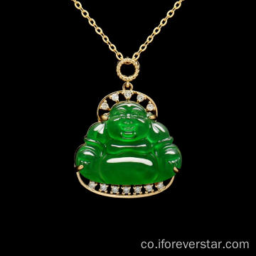 Jade ridendu Buddha pendant Chinese Classica Chine